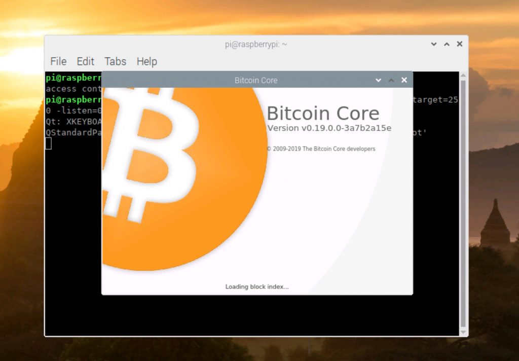 raspberry pi bitcoin core