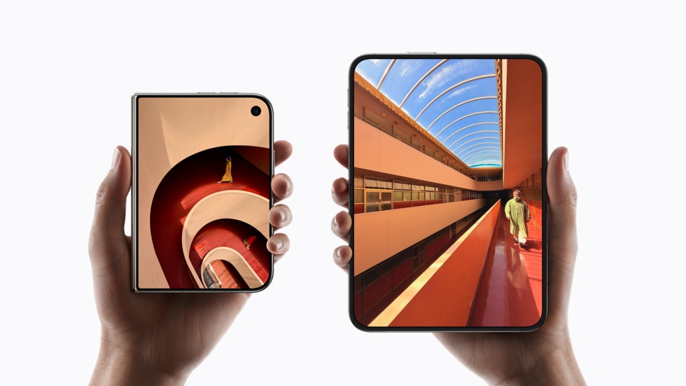 iPhone Duo held folded and unfolded